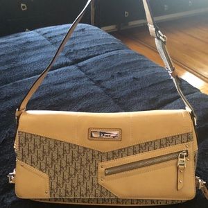 Vintage Dior flap bag trotter canvas bag